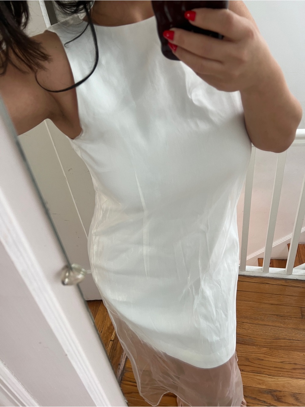 Theory organza mini shift dress
